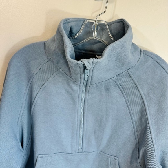 NEW CRZ Yoga Fleece Lined Half Zip Soft Pullover Sweatshirt Powder Blue Size XS - Picture 5 of 14